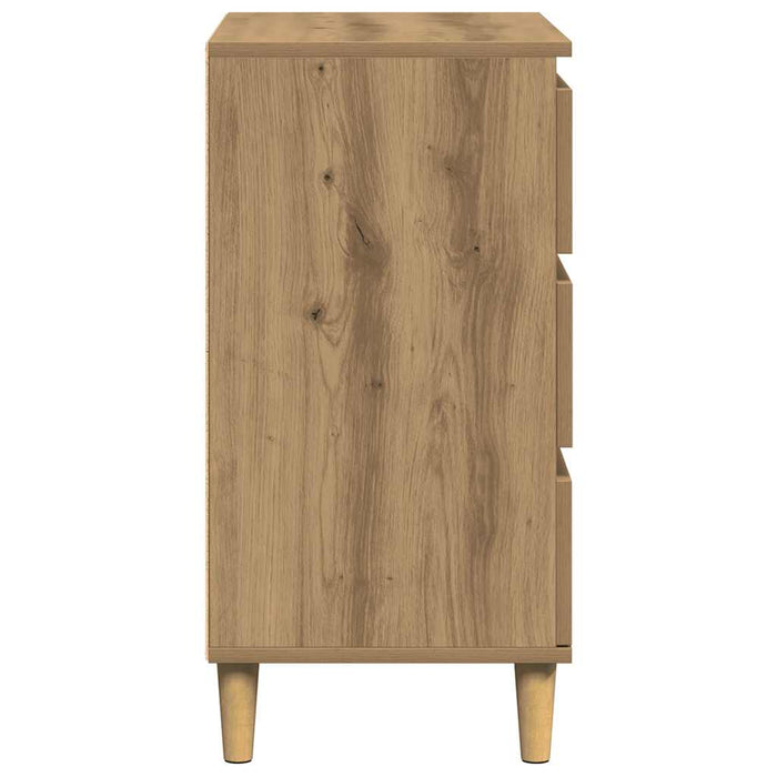 vidaXL Credenza Rovere Artigianale 60x35x70 cm in Legno Multistrato