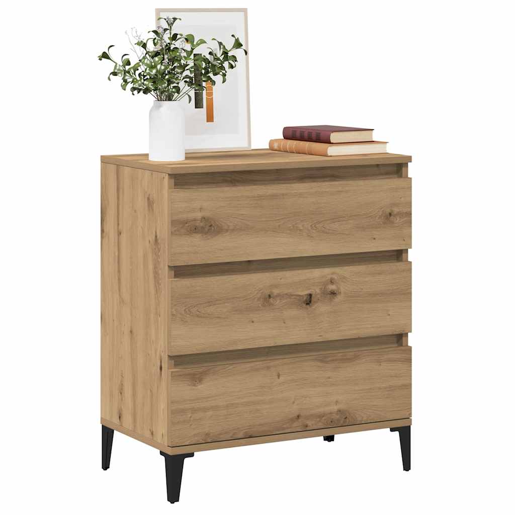 vidaXL Credenza Rovere Artigianale 60x35x70 cm in Legno Multistrato