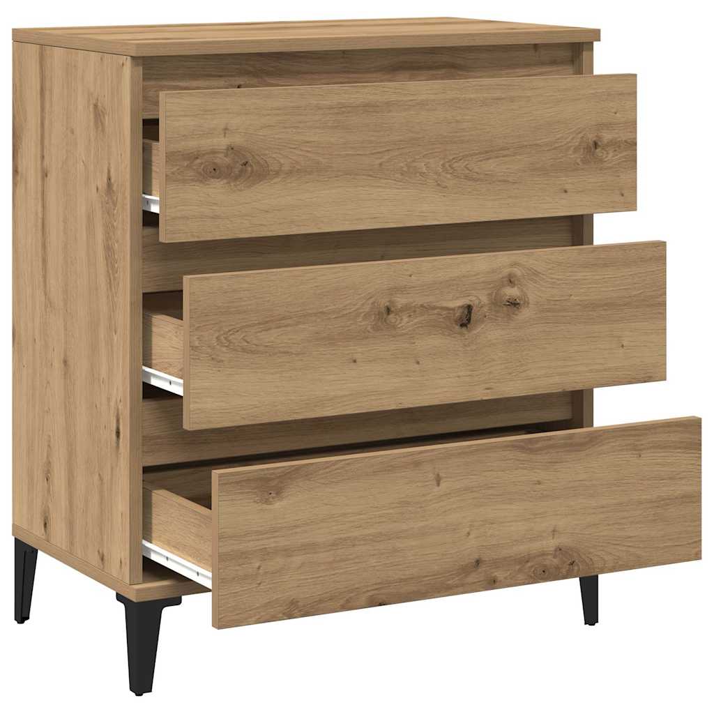 vidaXL Credenza Rovere Artigianale 60x35x70 cm in Legno Multistrato