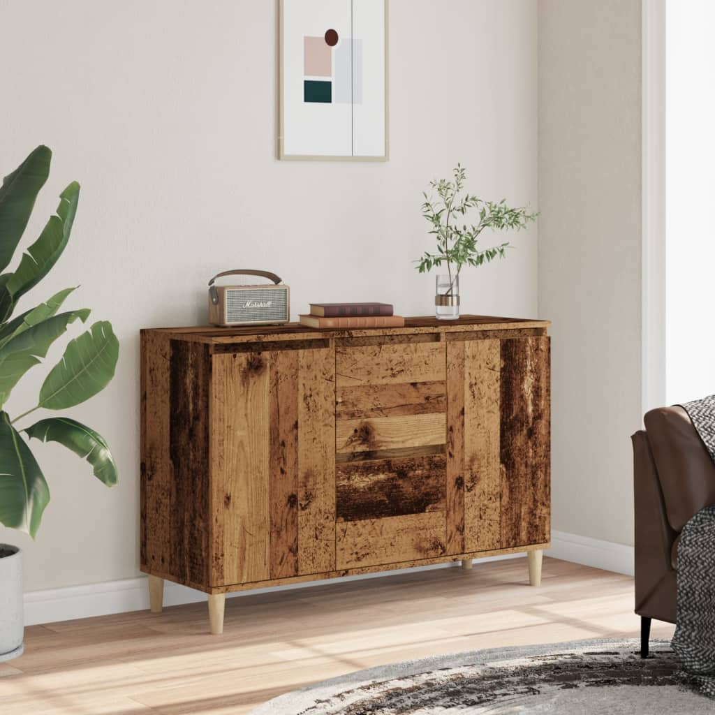 Credenza Legno Antico 102x35x70 cm in Legno Multistrato 856484