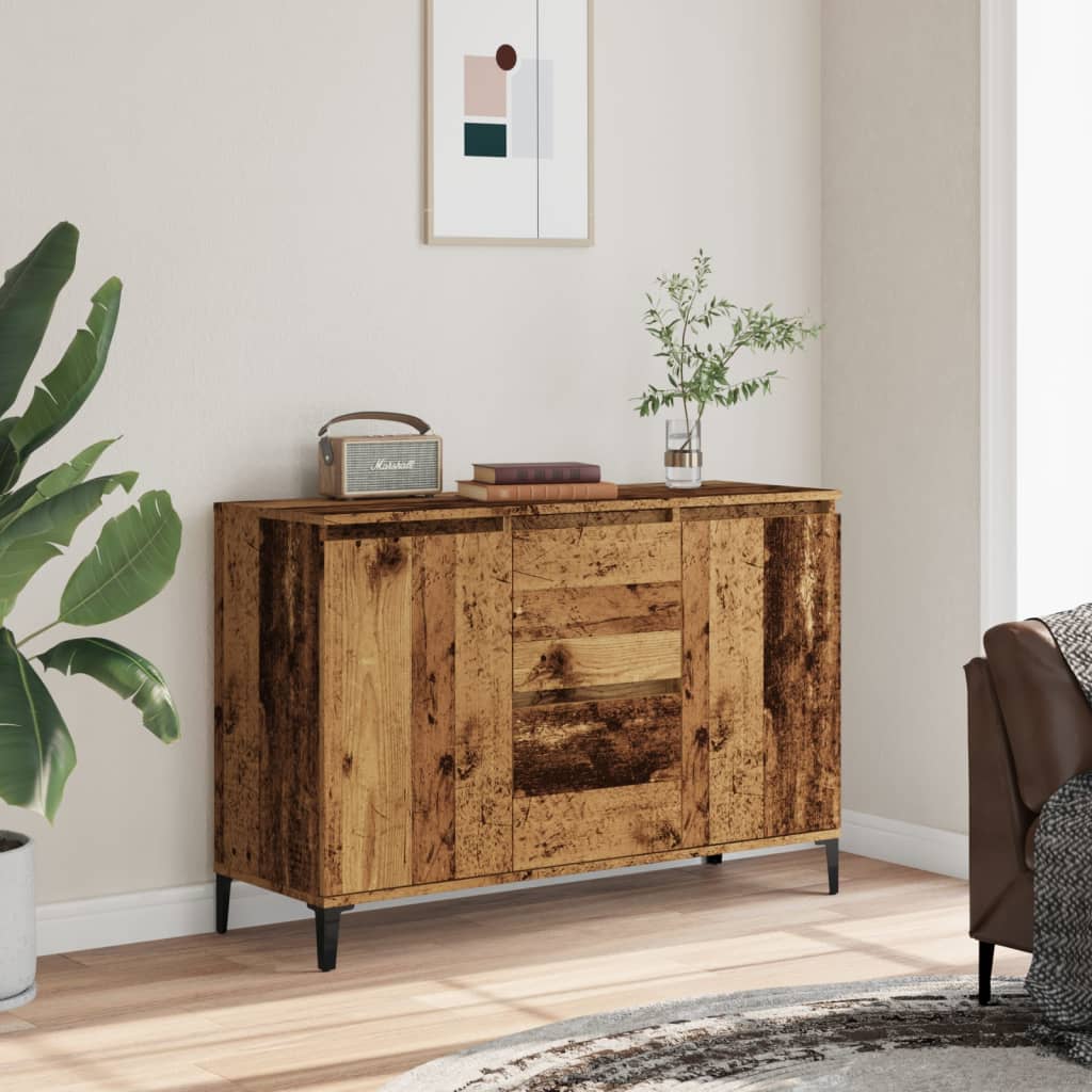 Credenza Legno Antico 102x35x70 cm in Legno Multistrato 856486