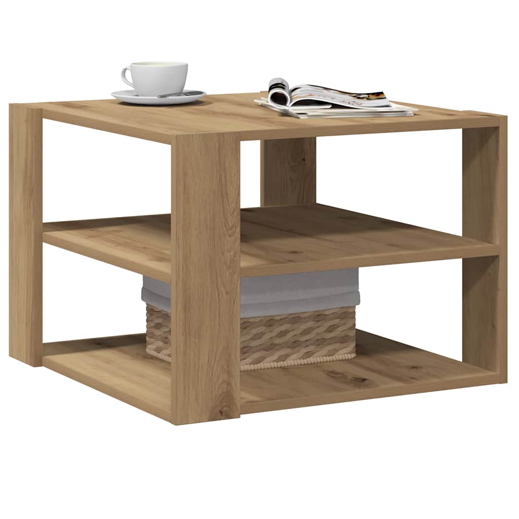 vidaXL Tavolino Salotto Rovere Artigianale 58x58x40 cm in Truciolato
