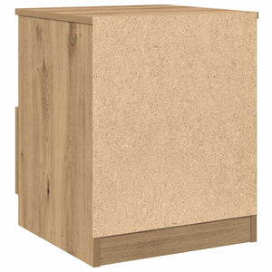 Comodini 2 pz Rovere Artigianale 40x40x50 cm Legno Multistrato