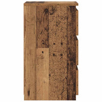 Comodini Legno Antico 2 pz-Set di 2 Tavolino da notte 40x35x62,5 cm in Legno Multistrato