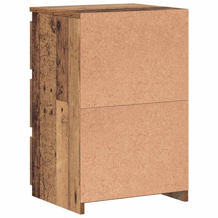 Comodini Legno Antico 2 pz-Set di 2 Tavolino da notte 40x35x62,5 cm in Legno Multistrato