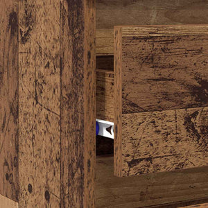 Comodini Legno Antico 2 pz-Set di 2 Tavolino da notte 40x35x62,5 cm in Legno Multistrato