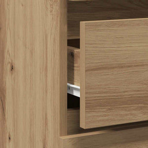 vidaXL Comodino Rovere Artigianale 40x35x62,5 cm in Legno Multistrato