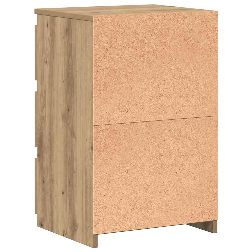 vidaXL Comodini 2pz Rovere Artigianale 40x35x62,5 cm Legno Multistrato