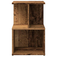 Comodini Legno Vecchio 2 pz-Set di 2 Tavolino da notte 35x35x55 cm in Legno Multistrato