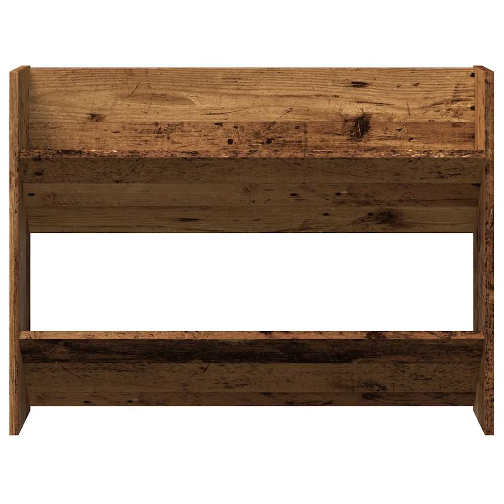Scarpiera a Muro Legno Antico 80x18x60 cm in Truciolato