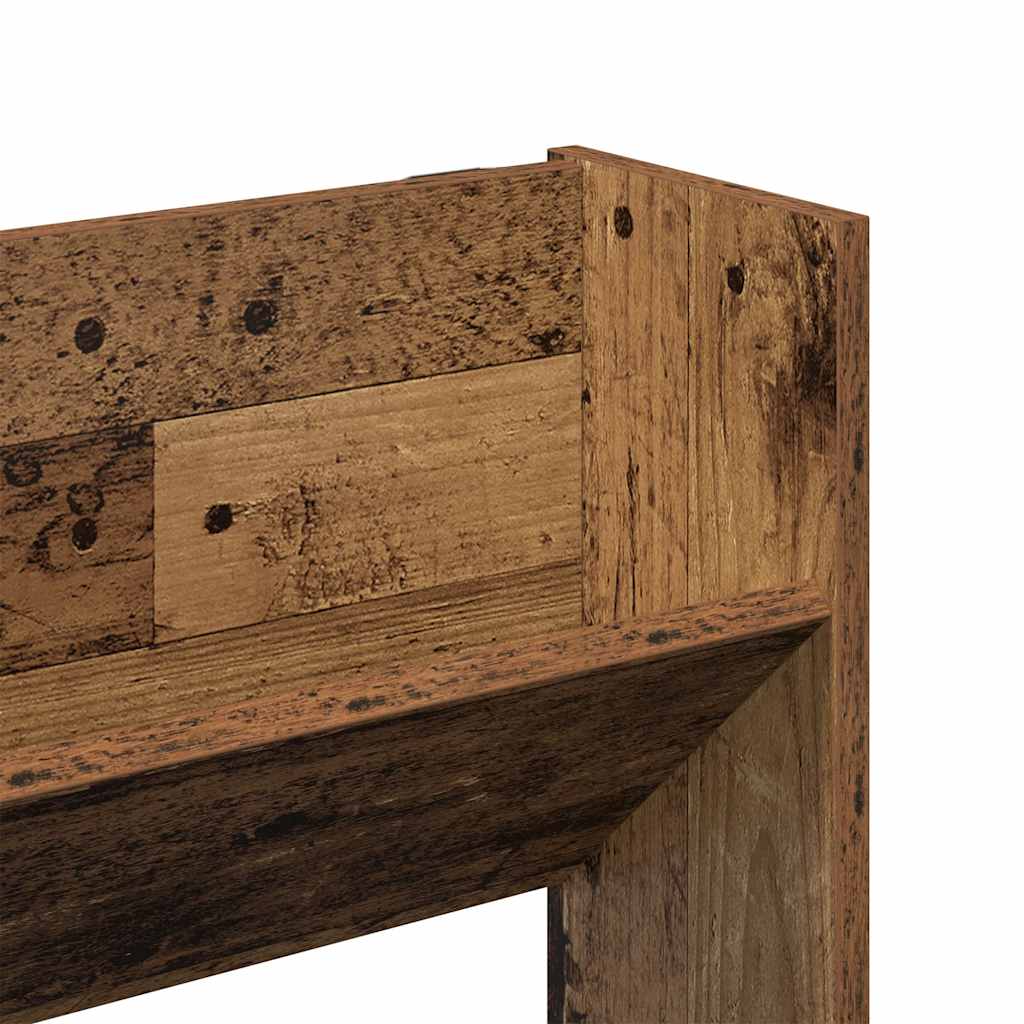 vidaXL Scarpiera a Muro Legno Antico 80x18x90 cm in Legno Multistrato