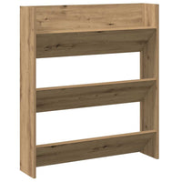 Scarpiera a Muro Rovere Artigianale 80x18x90 cm in Truciolato 856545