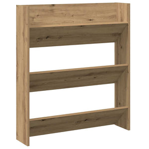 Scarpiera a Muro Rovere Artigianale 80x18x90 cm in Truciolato 856545