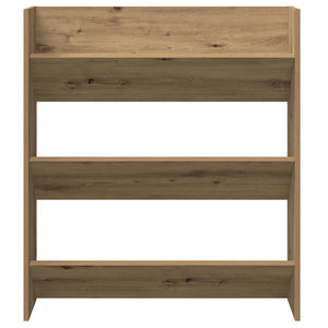 Scarpiera a Muro Rovere Artigianale 80x18x90 cm in Truciolato 856545