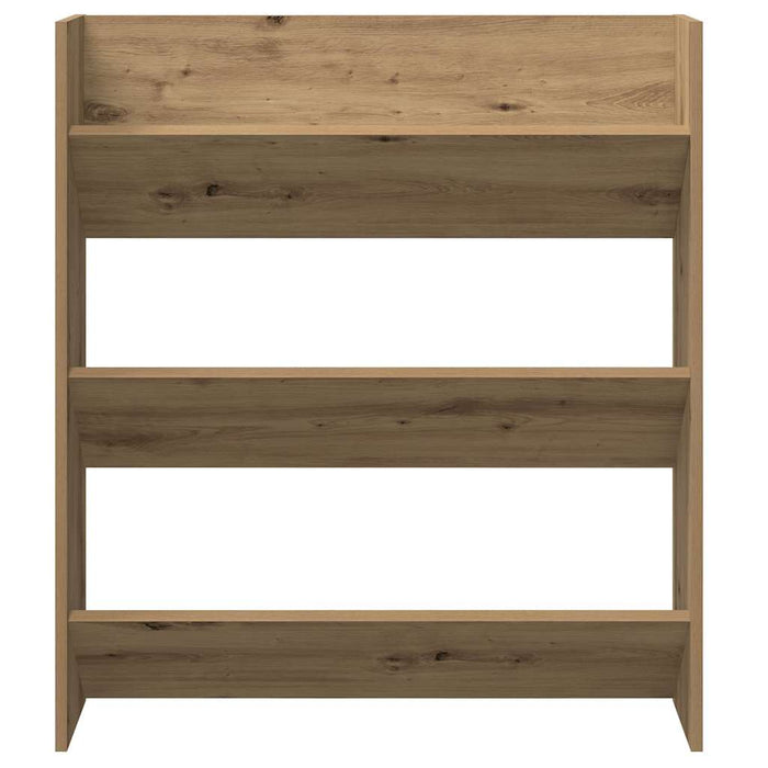 Scarpiera a Muro Rovere Artigianale 80x18x90 cm in Truciolato 856545
