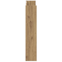 Scarpiera a Muro Rovere Artigianale 80x18x90 cm in Truciolato 856545