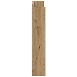 Scarpiera a Muro Rovere Artigianale 80x18x90 cm in Truciolato 856545