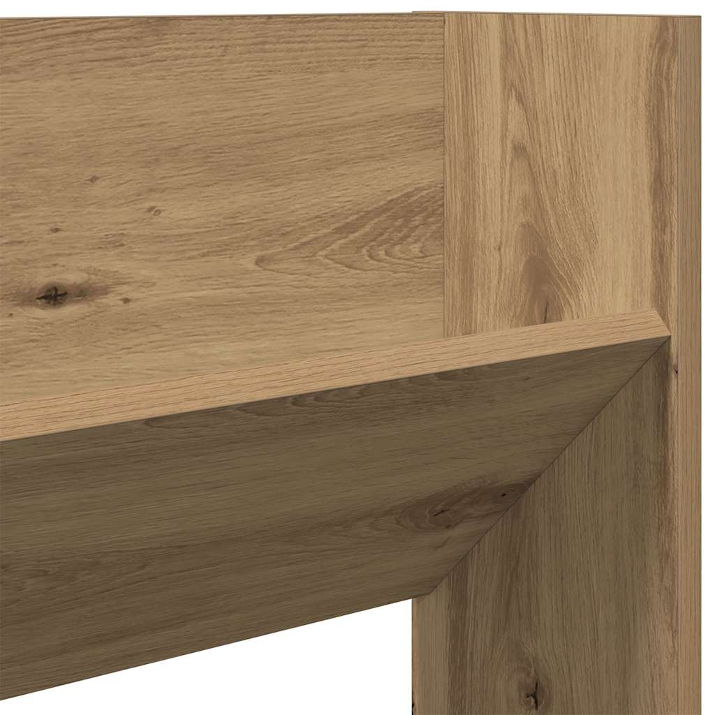 Scarpiera a Muro Rovere Artigianale 80x18x90 cm in Truciolato 856545