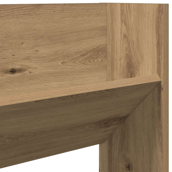 Scarpiera a Muro Rovere Artigianale 80x18x90 cm in Truciolato 856545