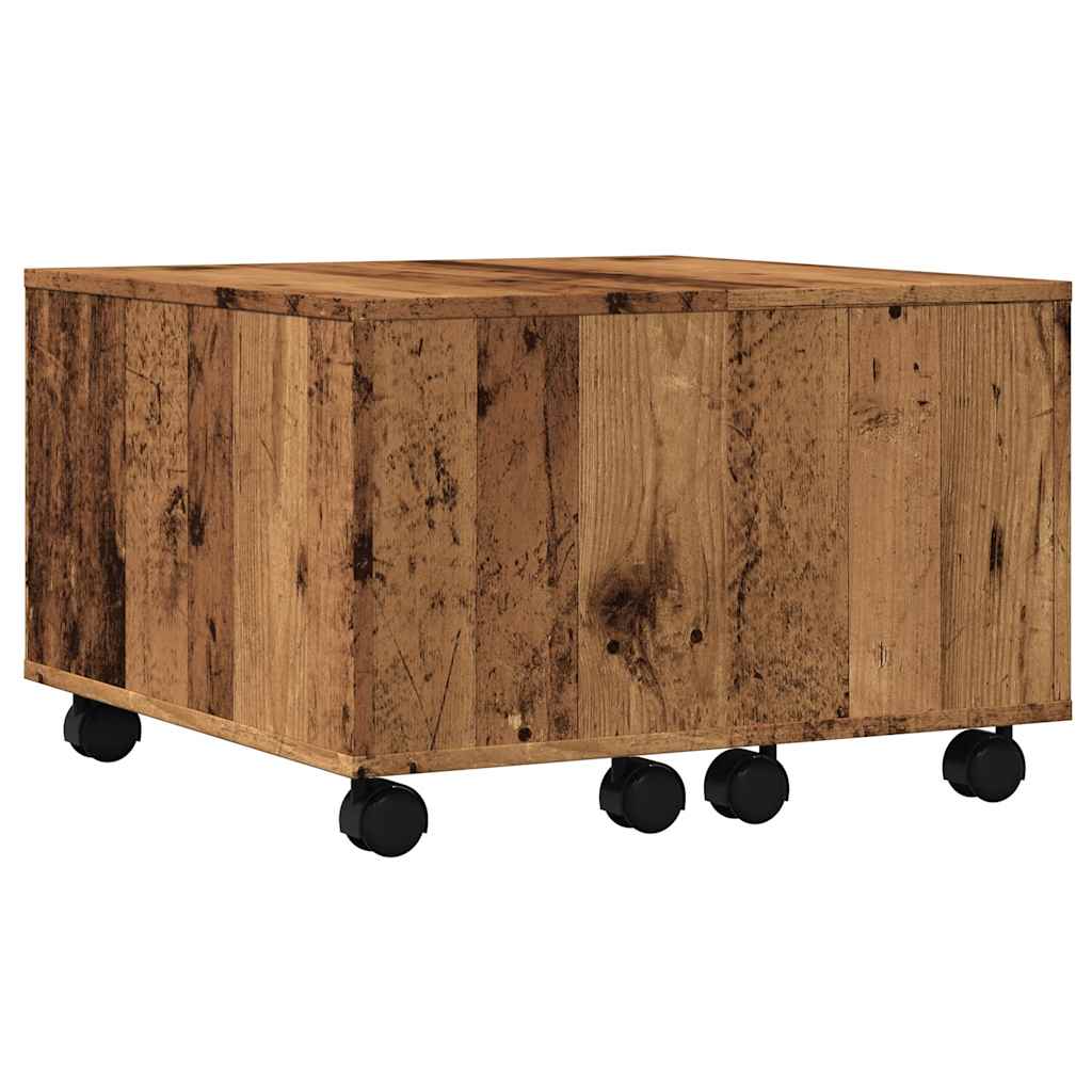 Tavolino da Salotto-Tavolino da soggiorno-Tavolo Legno Antico 60x60x38 cm Legno Multistrato