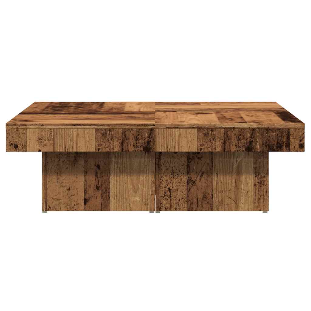 Tavolino da Salotto Legno Antico 90x90x28 cm in Truciolato 856554