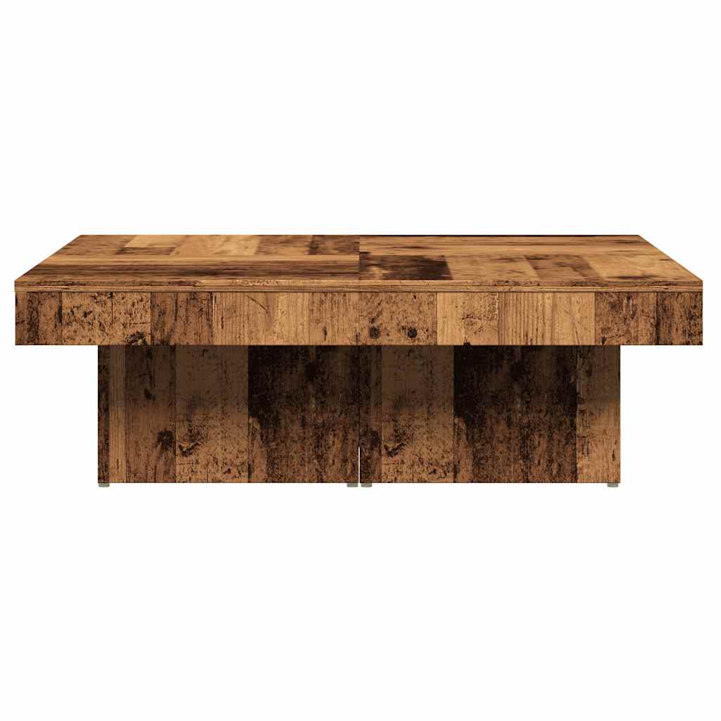 Tavolino da Salotto-Tavolino da soggiorno-Tavolo Legno Antico 90x90x28 cm in Truciolato