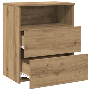 Comodino Rovere Artigianale 50x32x60 cm in Legno Multistrato 856566