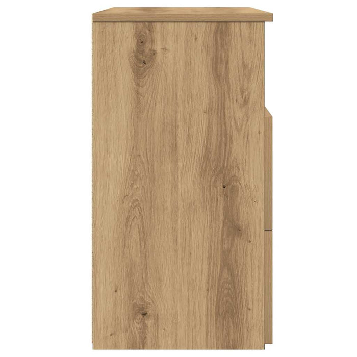 vidaXL Comodini 2pz Rovere Artigianale 50x32x60cm in Legno Multistrato