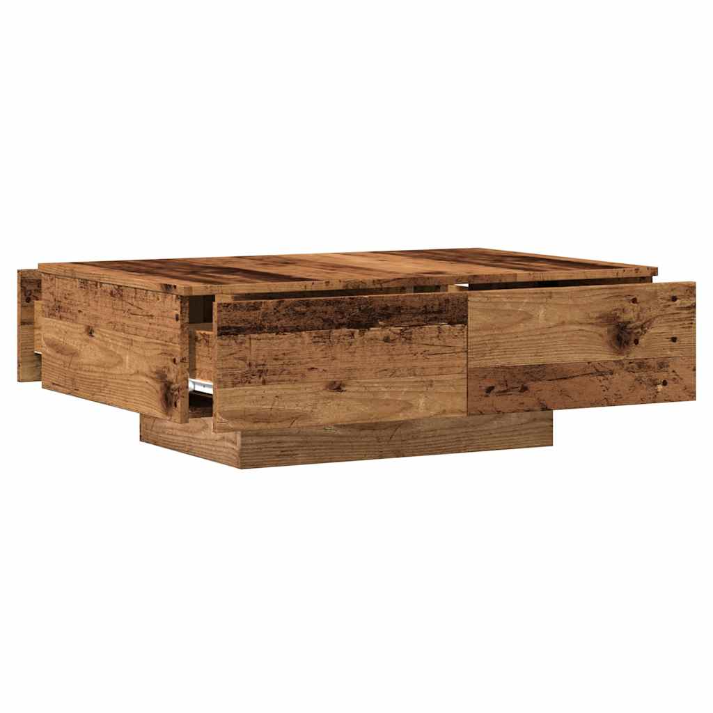 Tavolino da Salotto Legno Antico 90x60x31 cm Legno Multistrato 856570