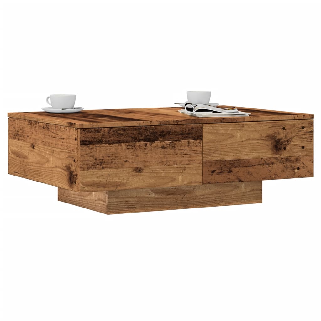 vidaXL Tavolino da Salotto Legno Antico 90x60x31 cm Legno Multistrato