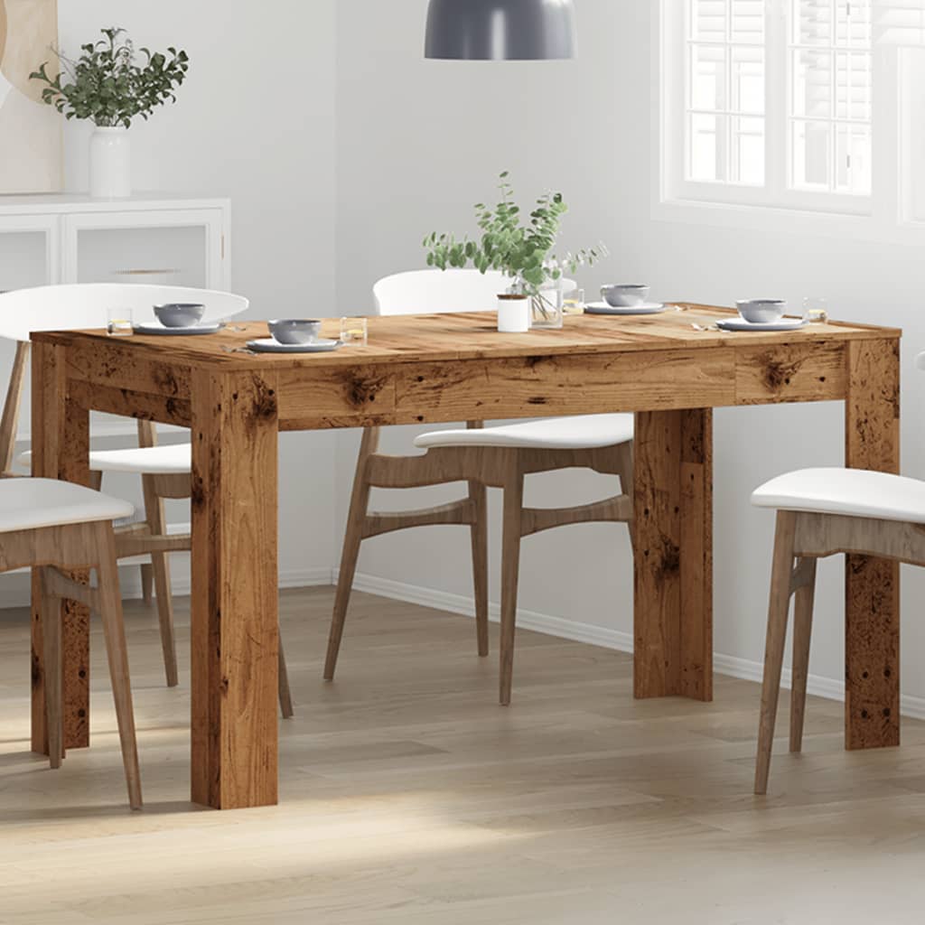 Tavolo da Pranzo Legno Antico 140x74,5x76 cm Legno Multistrato 856572