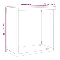 Mensole Parete a Cubo 4 pz Artigianale 30x15x30 cm Truciolato