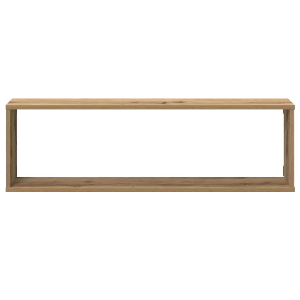 Mensole Parete a Cubo 2 pz Artigianale 100x15x30 cm Truciolato 856584