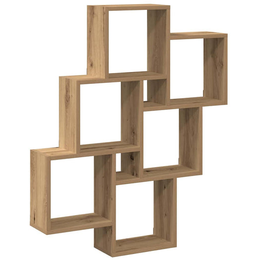 Mensola a Muro a Cubo Artigianale 78x15x93 cm Legno Multistrato 856595