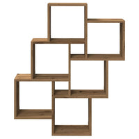 Mensola a Muro a Cubo Artigianale 78x15x93 cm Legno Multistrato 856595