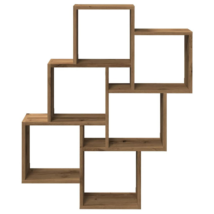 Mensola a Muro a Cubo Artigianale 78x15x93 cm Legno Multistrato 856595