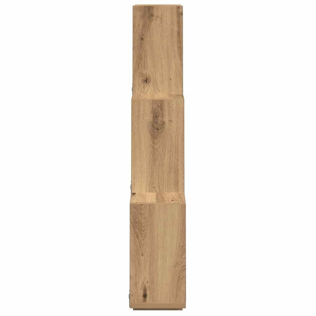 Mensola a Muro a Cubo Artigianale 78x15x93 cm Legno Multistrato
