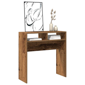 Tavolino Consolle-Tavolino da soggiorno-Tavolo Legno Antico 78x30x80 cm in Truciolato