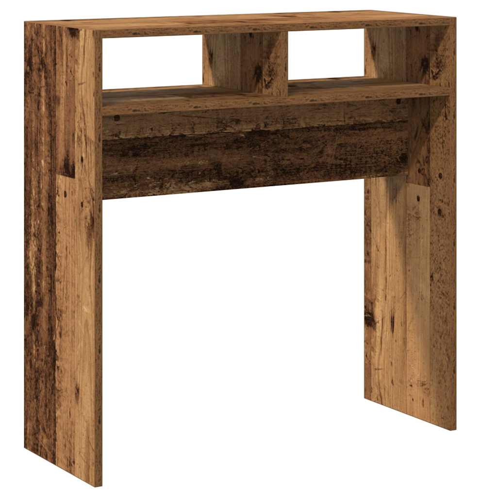 Tavolino Consolle-Tavolino da soggiorno-Tavolo Legno Antico 78x30x80 cm in Truciolato