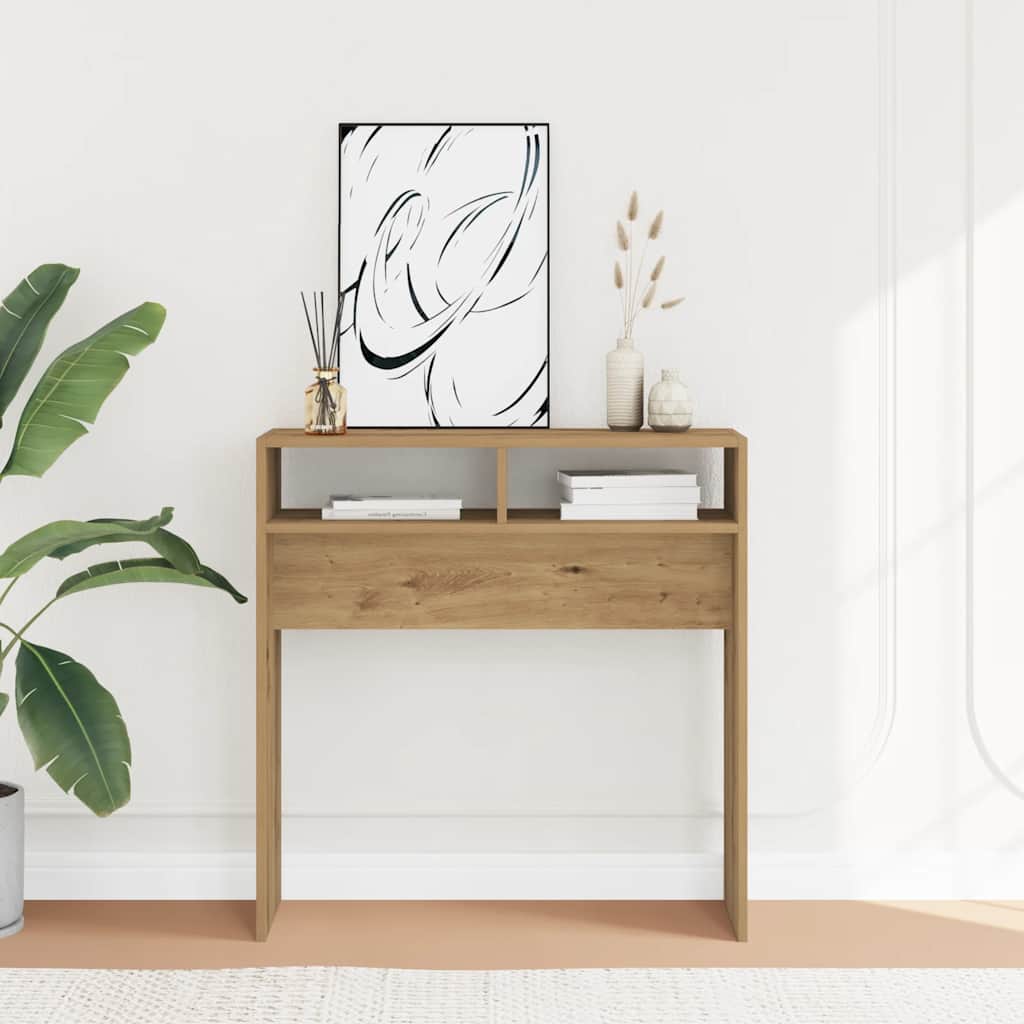 Tavolo Consolle Rovere Artigianale 78x30x80 cm in Truciolato 856621