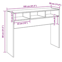 Tavolino Consolle-Tavolino da soggiorno-Tavolo Legno Antico 105x30x80 cm in Truciolato