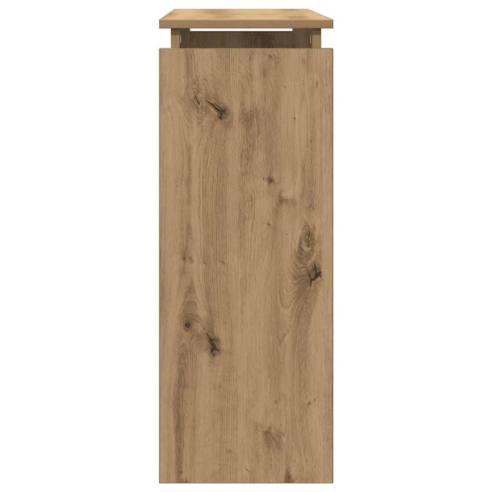 Tavolo Consolle Rovere Artigianale 80x30x80 cm in Truciolato 856625