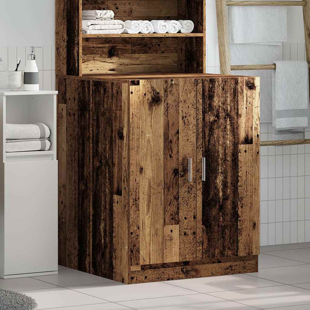 vidaXL Mobile per Lavatrice Legno Antico 70,5x71,5x91,5 cm