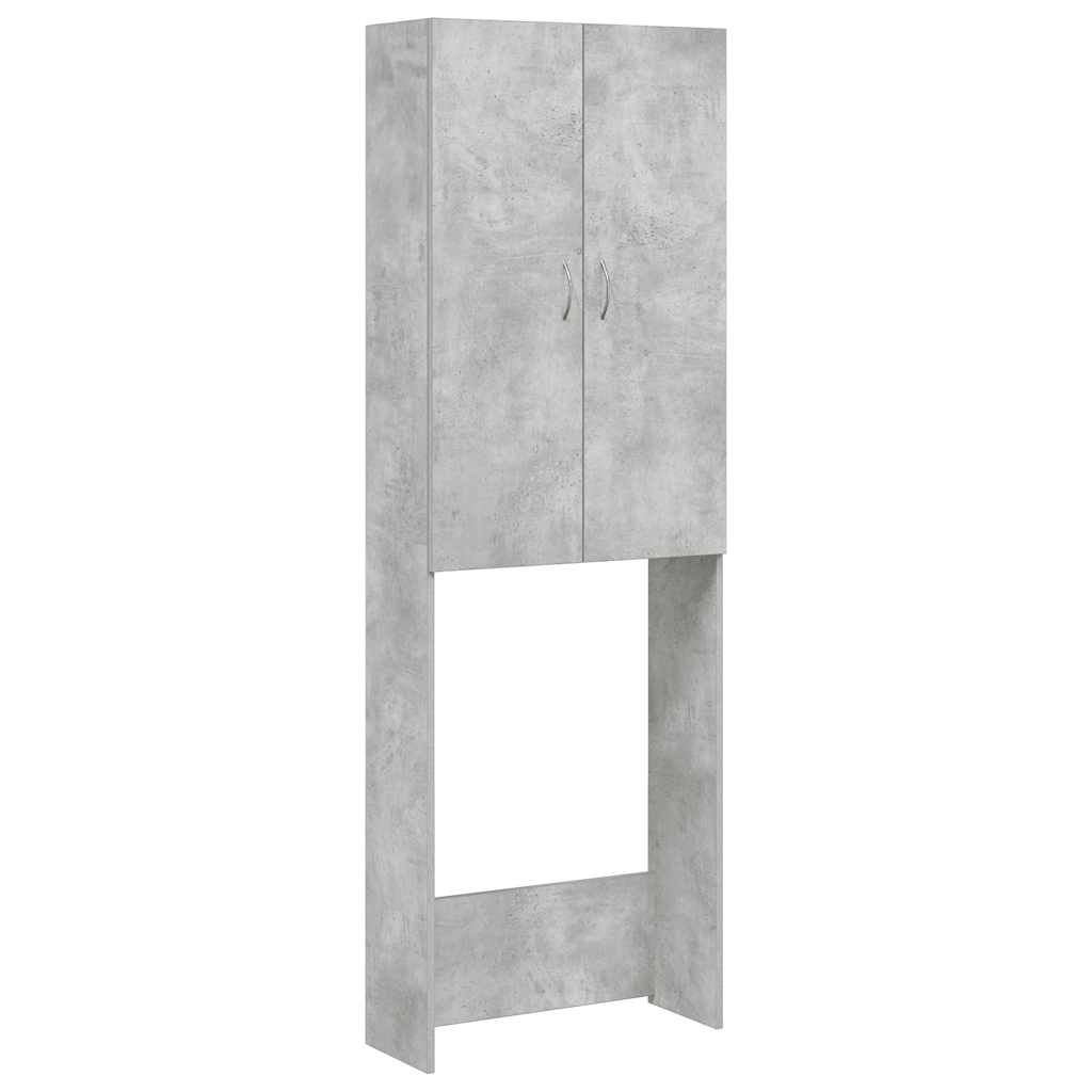 Mobile per Lavatrice Grigio Cemento 64x25,5x190 cm 856645