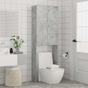 Mobile per Lavatrice Grigio Cemento 64x25,5x190 cm 856645