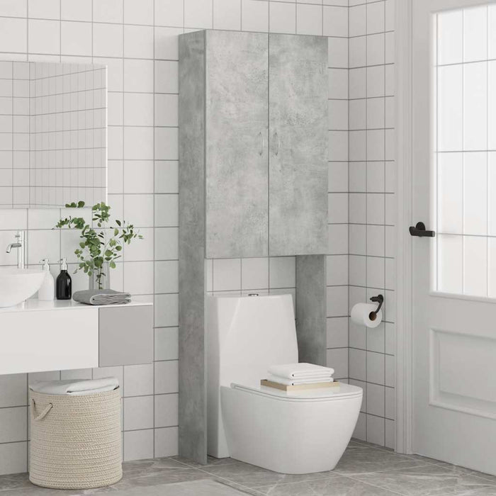 Mobile per Lavatrice Grigio Cemento 64x25,5x190 cm 856645