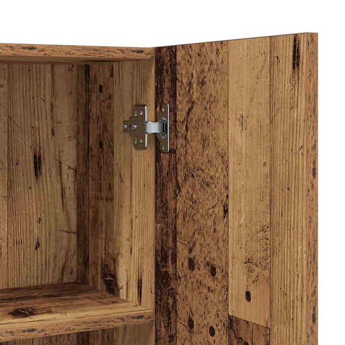 Mobile per Lavatrice Legno Antico 64x25,5x190 cm 856646