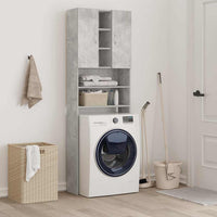 Mobile per Lavatrice Grigio Cemento 64x25,5x190 cm 856648
