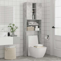 Mobile per Lavatrice Grigio Cemento 64x25,5x190 cm 856648