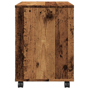 Armadietto con Ruote Legno Antico 45x38x54 cm Legno Multistrato 856654